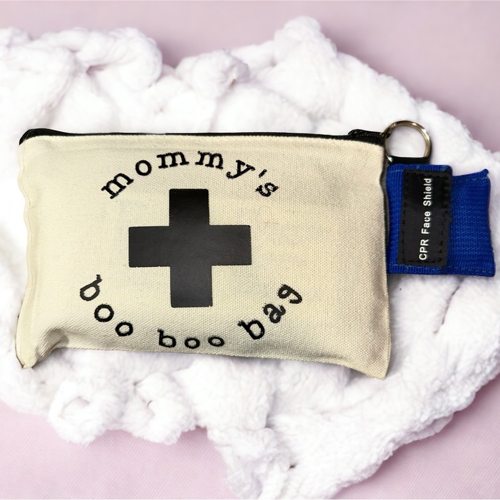 First aid kit - travel pouch - fully stocked - mommy’s boo boo kit